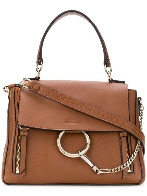 chloe faye bag brown|chloe faye medium bag.